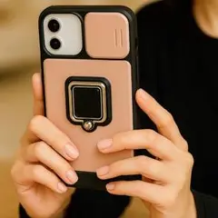 iPhone16対応 耐衝撃ケース MIL規格 ローズゴールドカラー レディース