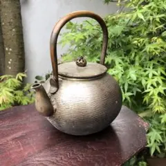 打ち出し　やかん　銅瓶　水注　水差　レトロ　古道具　骨董　茶道　鳥 打ち出し やかん 銅瓶 水注 水差 レトロ 古道具 骨董 茶道 鳥