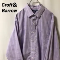 N-5189 Croft＆Barrow ノンアイロン チェック長袖シャツ 2XL