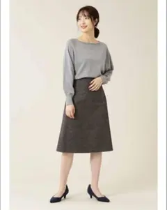 NATURAL BEAUTY BASIC モールMIXチェックスカート　Sサイズ