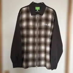 HUF ハフ ドリズラージャケット Lチェック 長袖 ブラウン