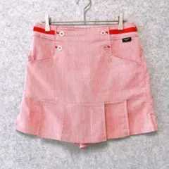 【美品】 マリクレールスポール キュロットパンツ ゴルフウェア M ストライプのサムネイル