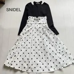 SNIDEL タフタスカートドッキングニットワンピース 0