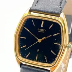 SEIKO 腕時計 クォーツ メンズ 80年代 シャリオ 黒文字盤 570
