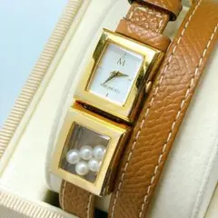 846 ミキモト パールウォッチ シェル　5Pパール ダブルフェイス　腕時計