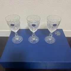 BOHEMIA カットクリスタルワイングラス 3個セット