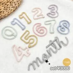 セット販売　月齢フォト　マンスリーフォト　数字　レターバナー　ウールレター