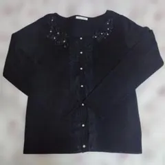 axes femme フラワー刺繍　長袖カーディガン