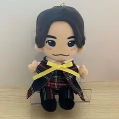 ちびぬい　ハピぬい　服　衣装　紺　タータンチェック　黄色リボン