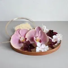 【胡蝶蘭と桜】ミスティロゼ | 髪飾り 卒業式 結婚式 和装 成人式 袴