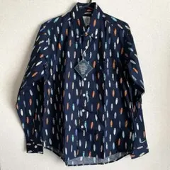 【新品・未使用】the sharkey'sgallery 柄シャツ ネイビー