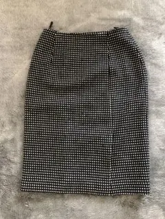 【CHERCHIO】黒地白ドット柄　スカート