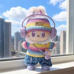 labubu洋服ラブブぬいぐるみ着17cm ぬい服　着せ替え服6点セット