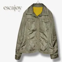 エスカジョイ 中綿 ライト アウター カジュアル ミリタリー風 光沢 a780