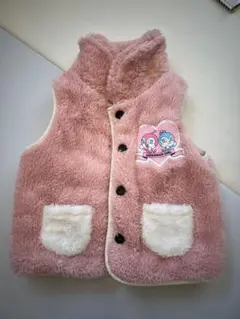 【美品】アンパンマン ボア ベスト 90サイズ ドキンちゃん