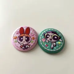 パワーパフガールズ 刺繍缶バッチ