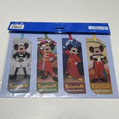 ミッキーマウス 旧フェイス 実写 トゥーンタウン しおり 4枚セット