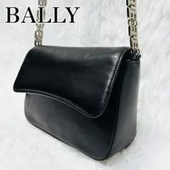 BALLY バリー Y2K レザー 牛革 キューブ型ショルダーバッグ ブラック 