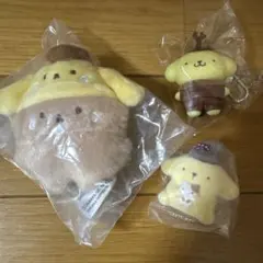 ポムポムプリン フロッキー ちびっとも スタジオハヌル キーホルダー 3点セット