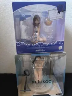 二つセット　灰色のアヒルの子 メイド姿 高雄 砂浜ラプソディ フィギュア