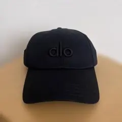 alo yoga キャップ ブラック×ホワイト ほぼ未使用 - メルカリ
