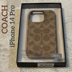 【美品】COACH iPhone 14 Pro ケース モノグラム