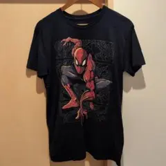 スパイダーマン グラフィックTシャツ 紺　MARVEL