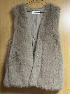 ジーナシスJEANASISシャギーファーコートベスト