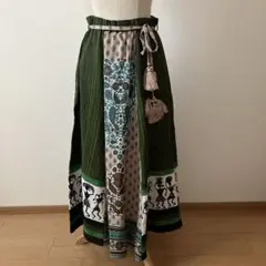 AMINA インド製タッセルベルト付き スカートのサムネイル