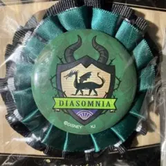 新品未使用 ツイステ ディアソムニア ロゼット缶バッジ ロゼットブローチ 緑K