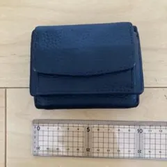 黒 レザー 三つ折り財布
