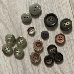 茶系　装飾ボタンセット