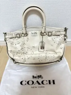 【再値下げ！美品】COACH コーチ ハンドバッグ アイボリー