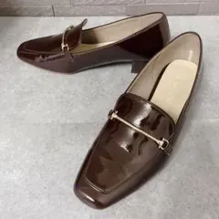 ✨美品✨ルタロン 3.5cmスクエアビットローファー 23cm ブラウン 日本製