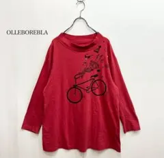 OLLEBOREBLA アルベロベロ ビジュー飾り ぶたさんプリントカットソー