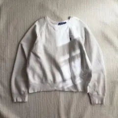 used POLOralphlauren ラルフ スウェット ホワイト 古着