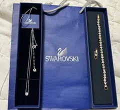 スワロスキーネックレスとブレスレットのセット
