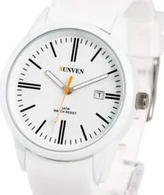 1-375 レディース 腕時計 ホワイト可愛い スポーツウオッチ クオーツ腕時計