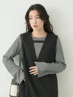 earth music&ecology 2WAYネックリブプルオーバー　新品