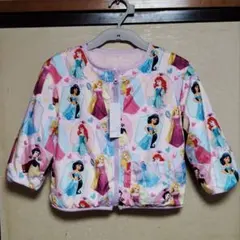 【新品】110 ディズニー プリンセス リバーシブル ボア ジャンパー