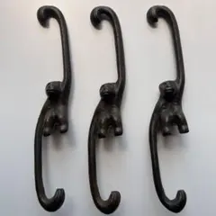 猿の手 3個セット 南部鉄器 古道具 蚤の市 Ｓ字フック