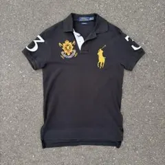 POLO Ralph Lauren ラルフローレン ビッグポニー ポロシャツ 黒 - メルカリ