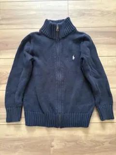 ラルフローレン ジップ　ニット　ネイビー　120