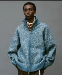 Soerte バギーサイズジャガードライバーズニット