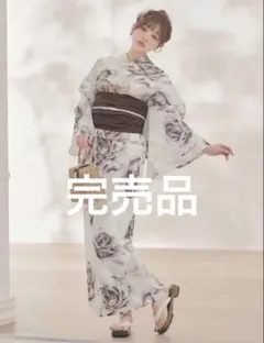 JEWELS クラシカルフラワー大人モード浴衣 【浴衣セット 帯/帯飾り/平次帯 JEWELS クラシカルフラワー大人モード浴衣 【浴衣セット 帯/帯飾り