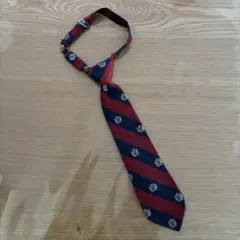 【入学式・卒園式】ミキハウス子供用ネクタイ エンジ/紺ストライプ（絹100%）