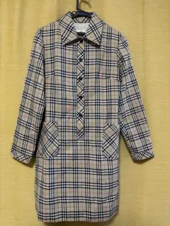 バーバリーチェック柄 長袖ワンピース Mサイズ