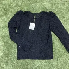 ZARA レース　黒　トップスのサムネイル