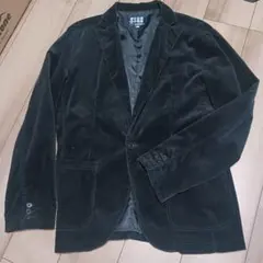 黒 コーデュロイ テーラードジャケット