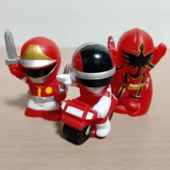 忍者戦隊カクレンジャー 指人形 ソフビフィギュアレッド忍者平成レトロ